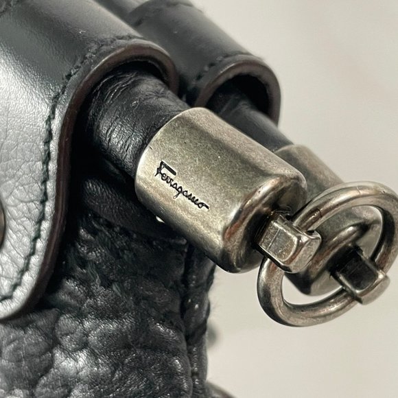 Salvatore Ferragamo Black Leather Handbag - Picture 8 of 16